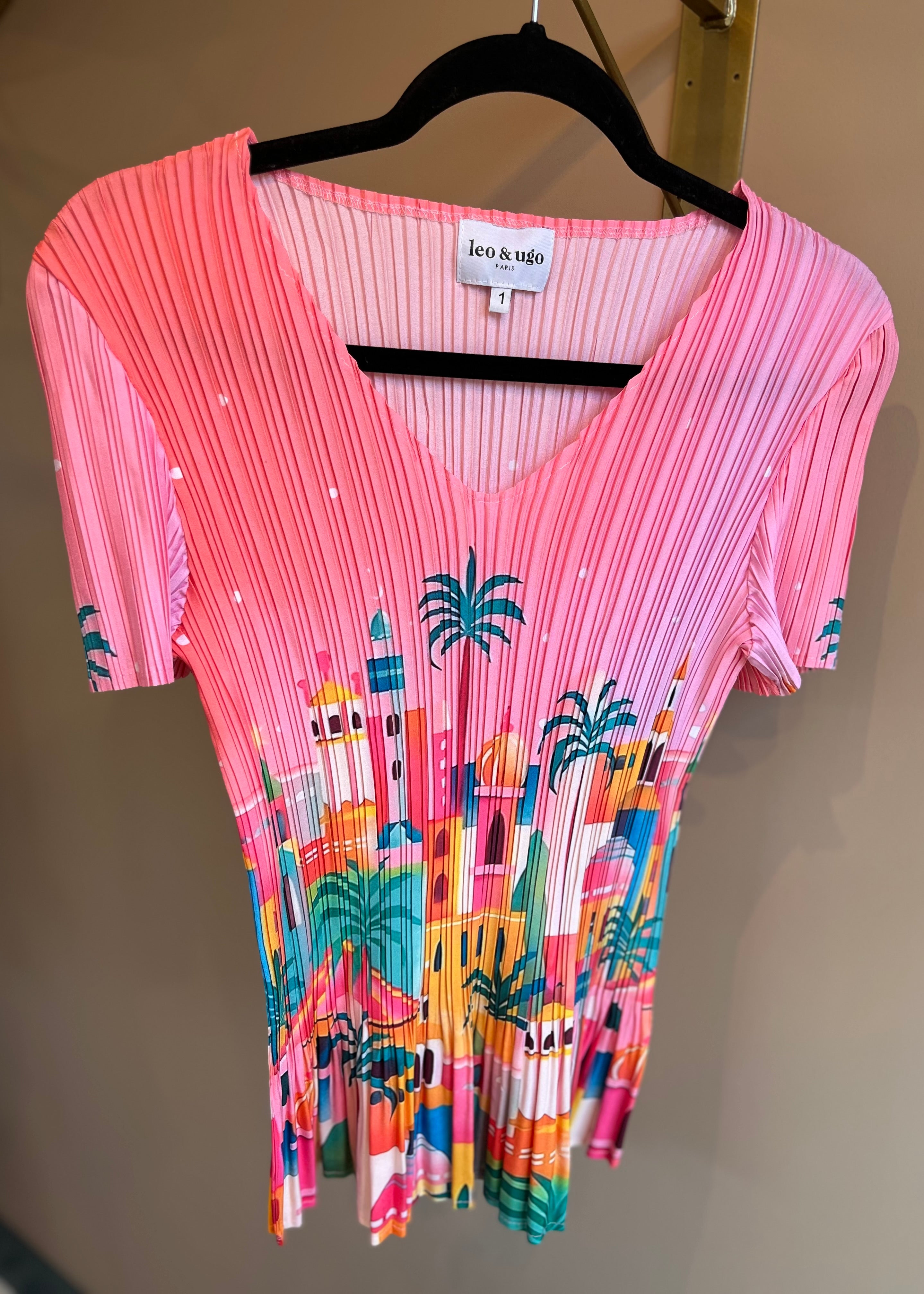 Plisse Top - Pink
