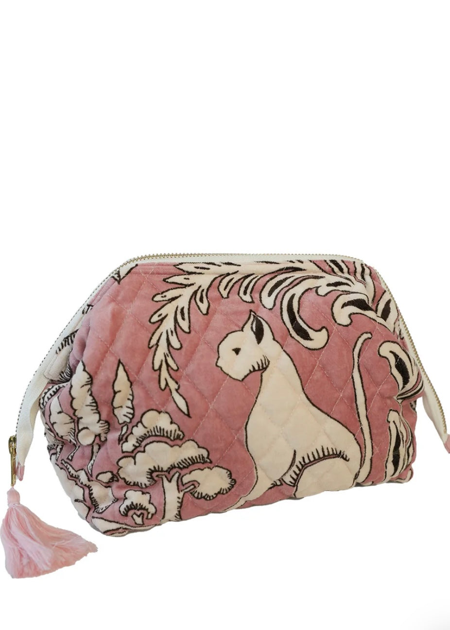 Sphinx Velvet Pouch - Pink