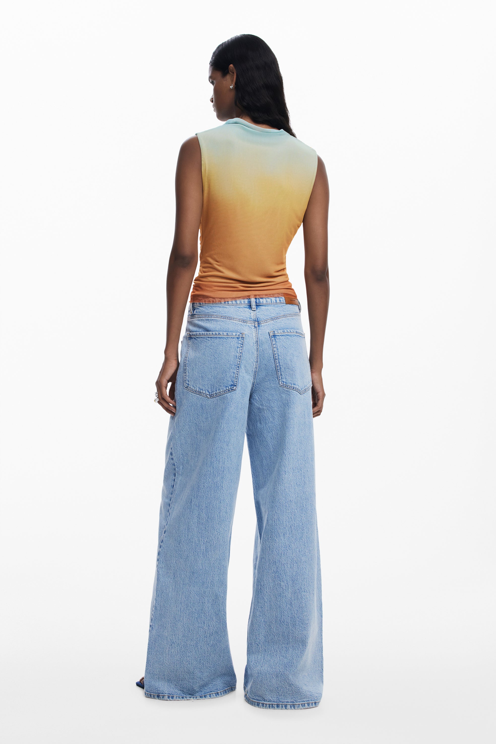 Ruched Top - Orange
