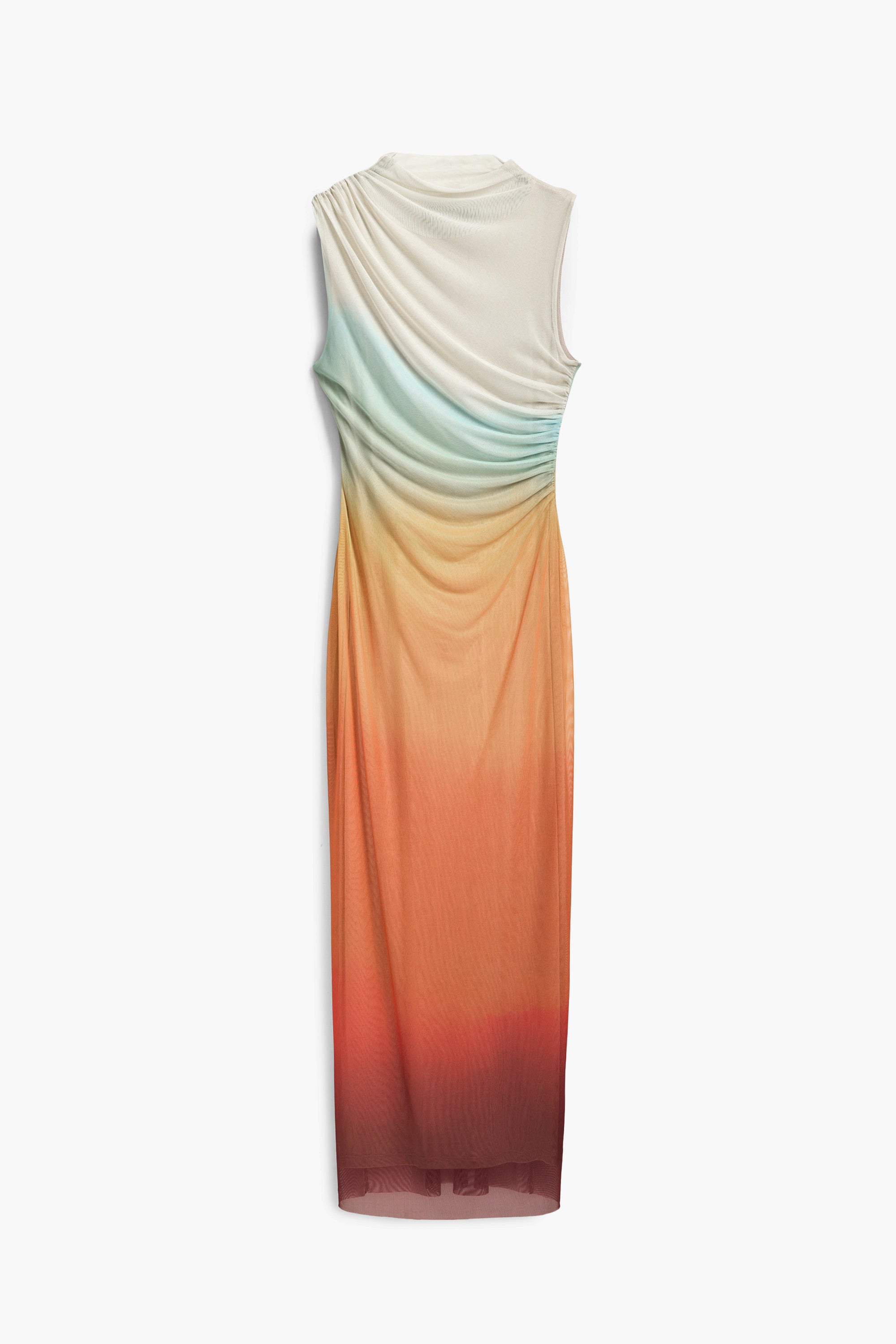 Ruched Dress - Orange