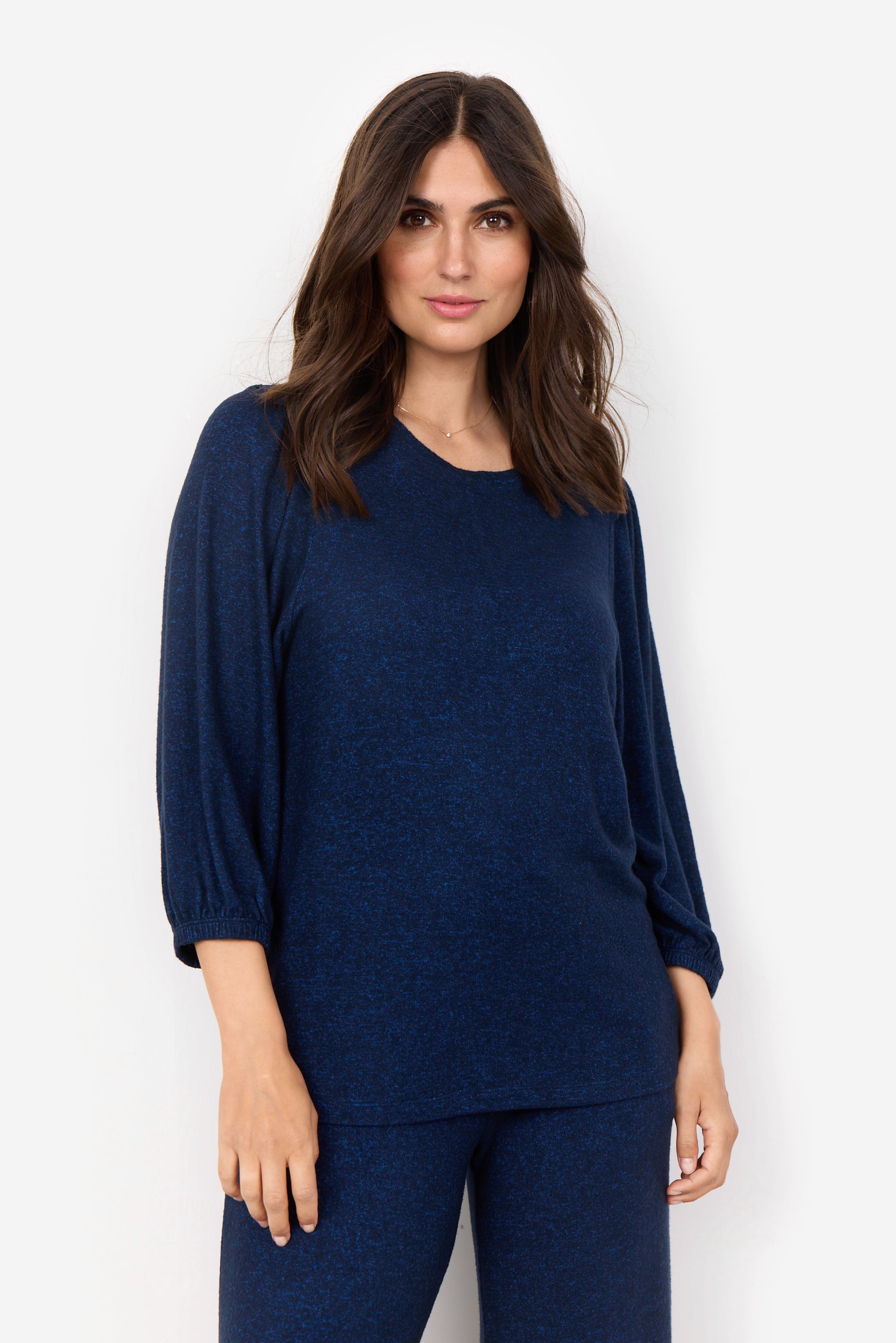 Biara Puff Sleeve Jumper - Navy Blue
