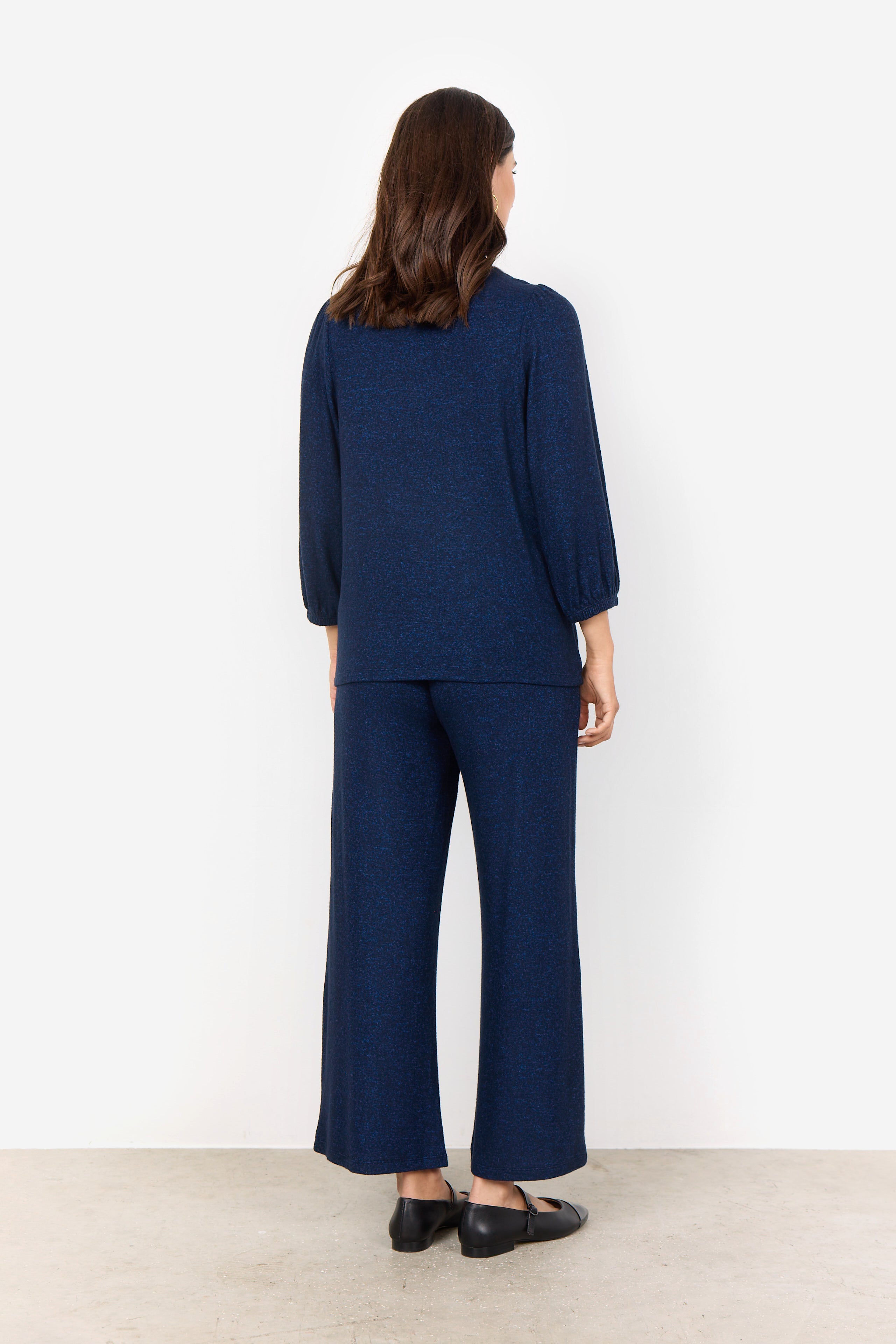Biara Puff Sleeve Jumper - Navy Blue
