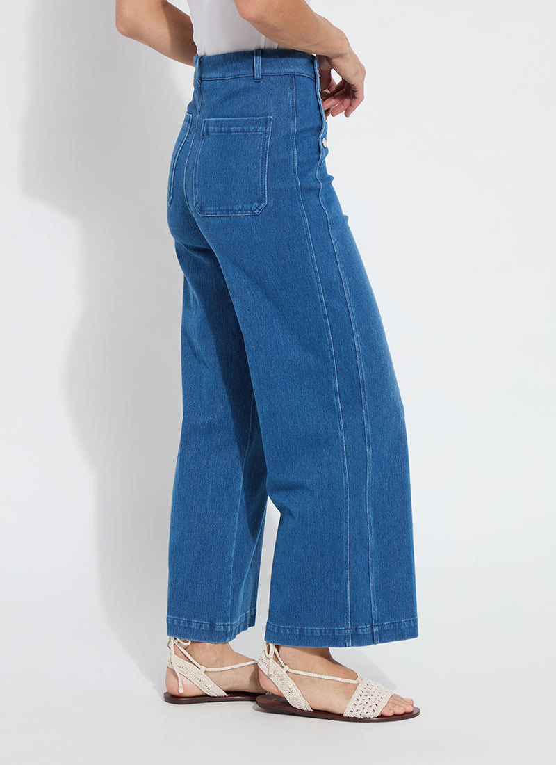 Mallory Wide Leg - Mid Wash
