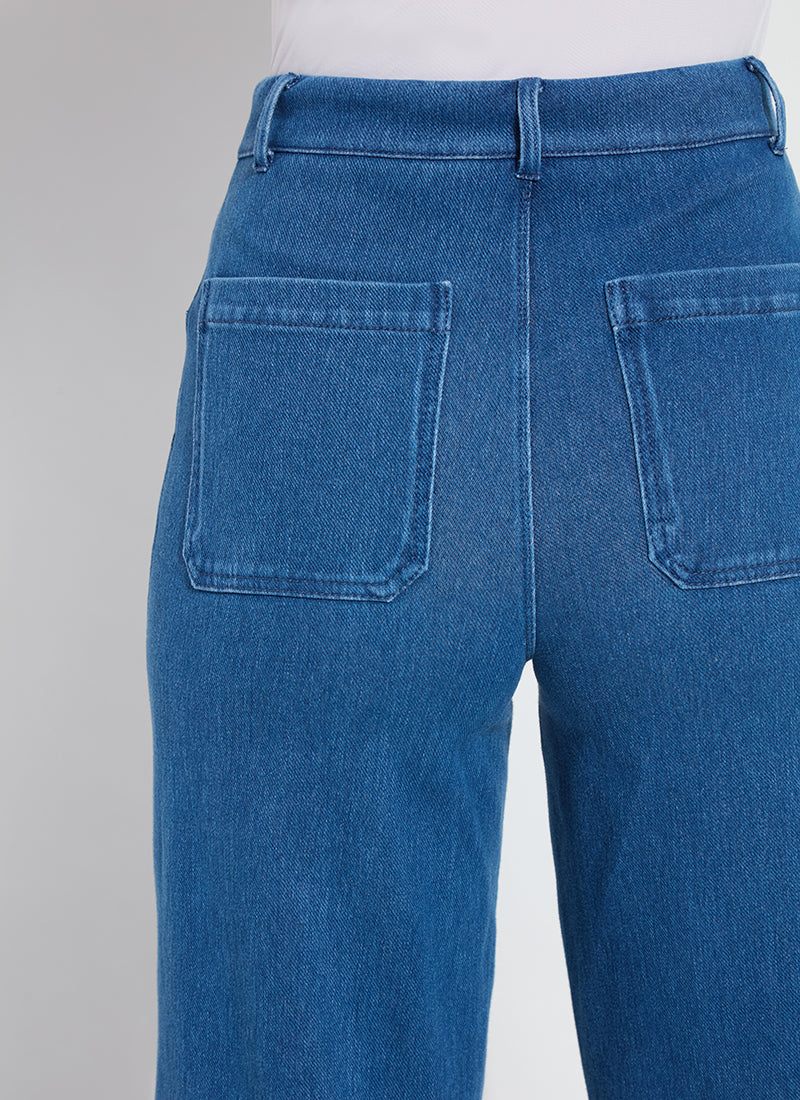 Mallory Wide Leg - Mid Wash