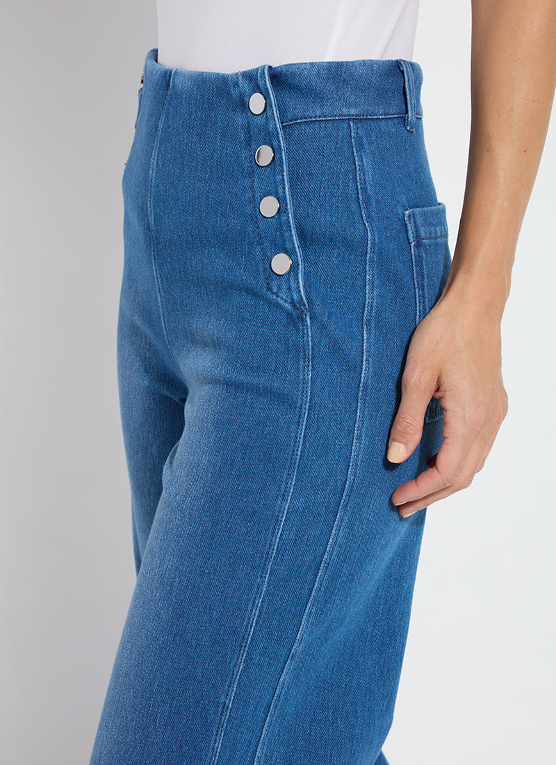 Mallory Wide Leg - Mid Wash