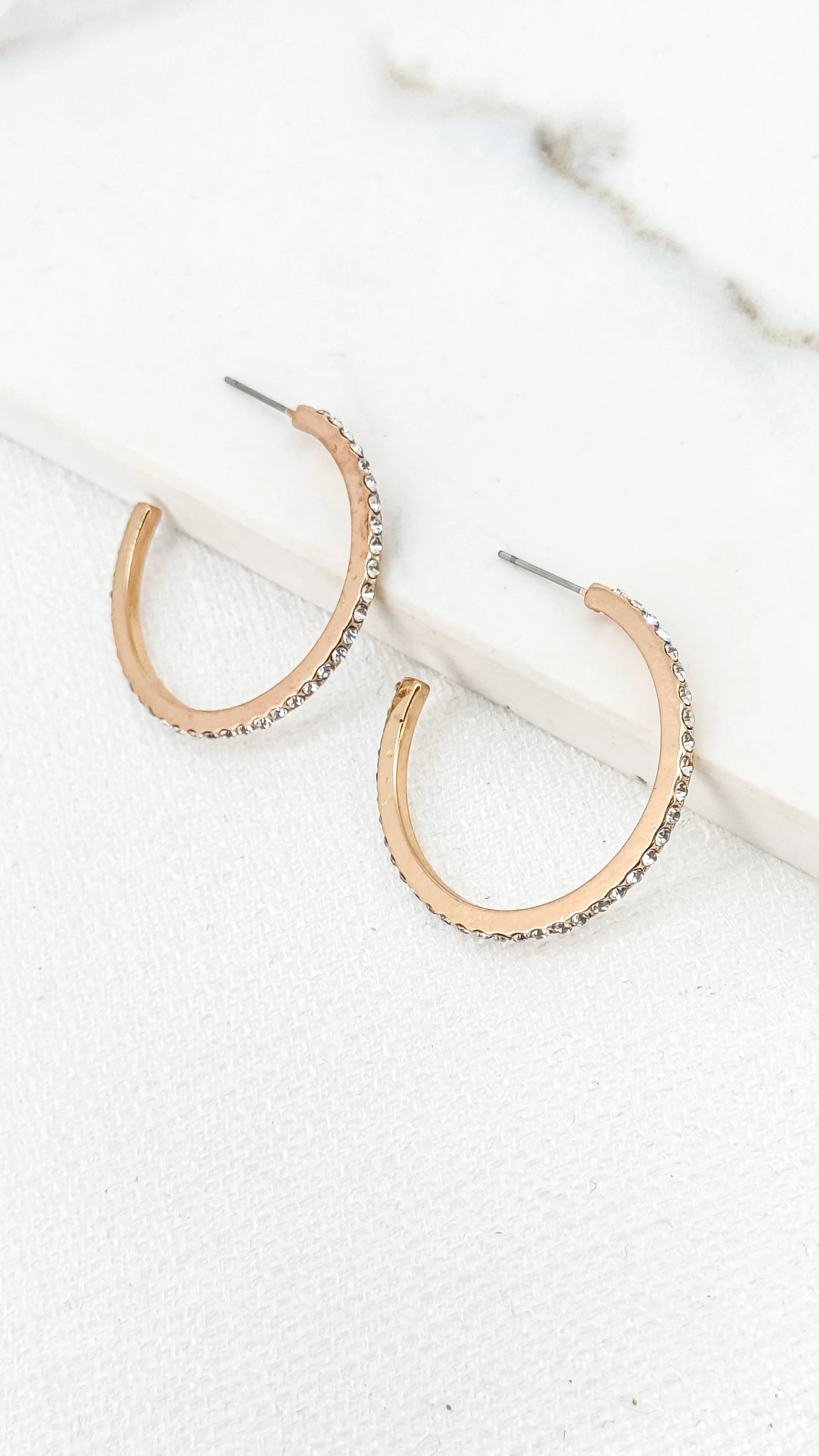 Jewelled Hoops - Gold