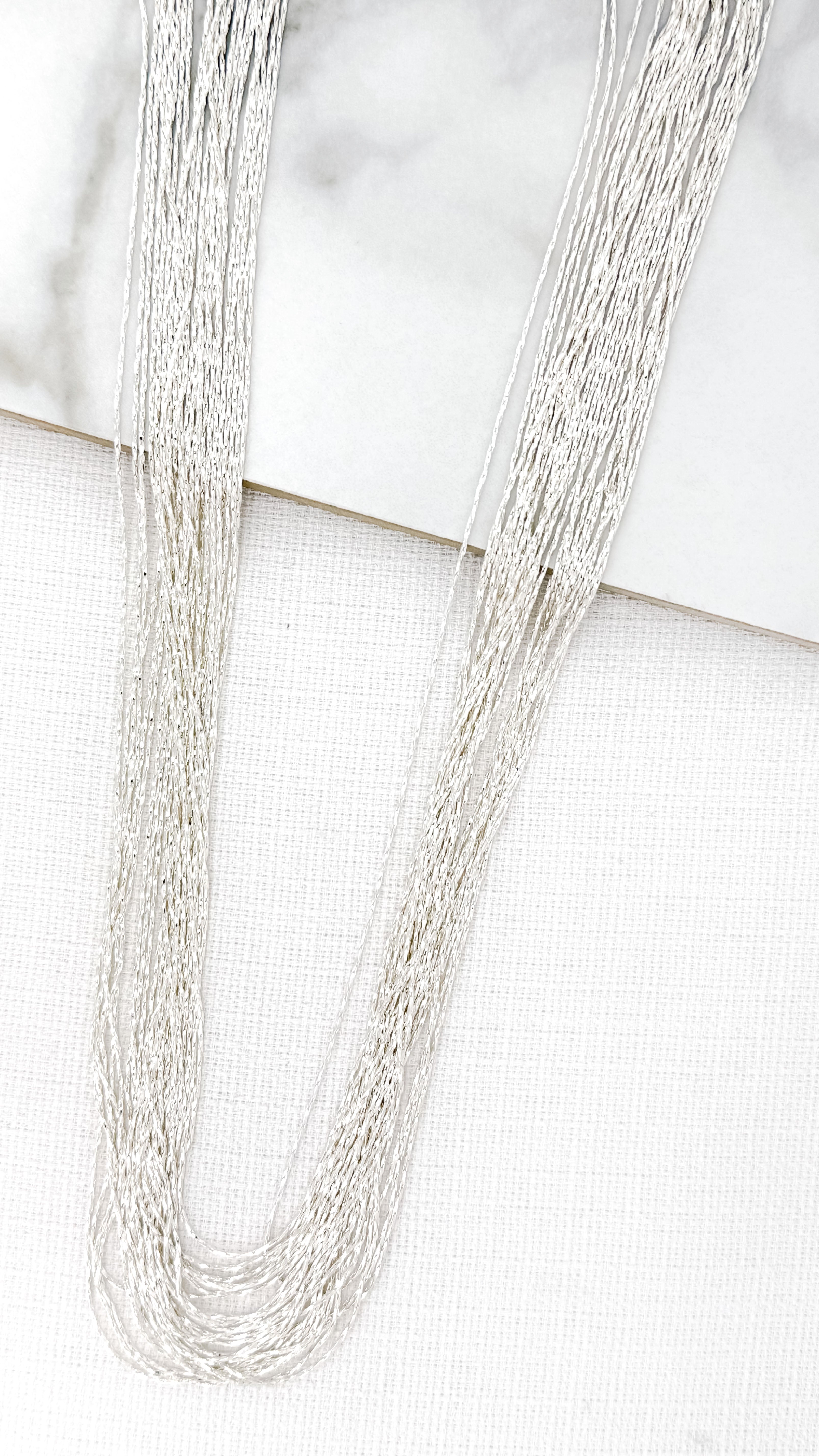 Long Necklace - Silver