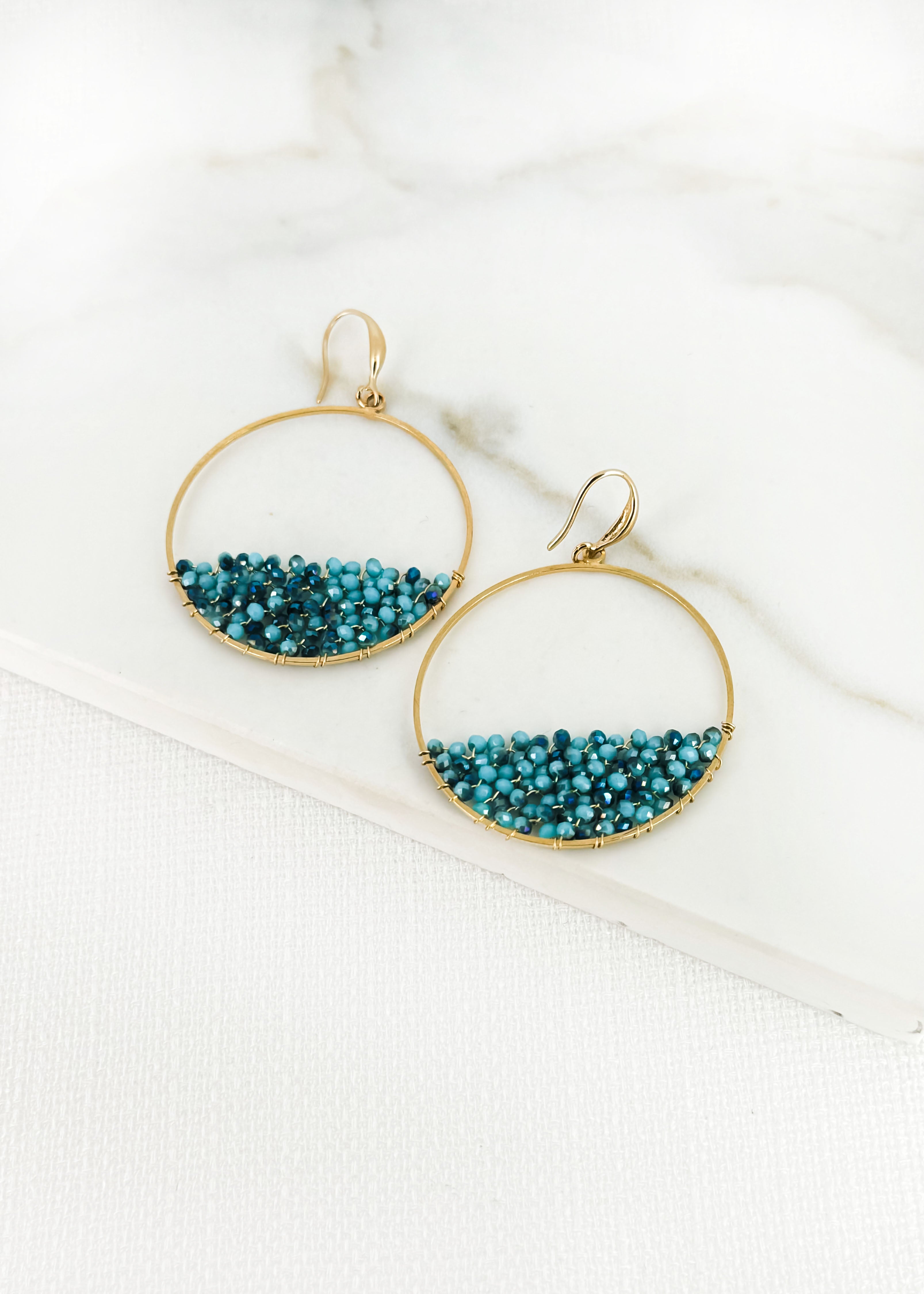 Earrings - Gold/Blue