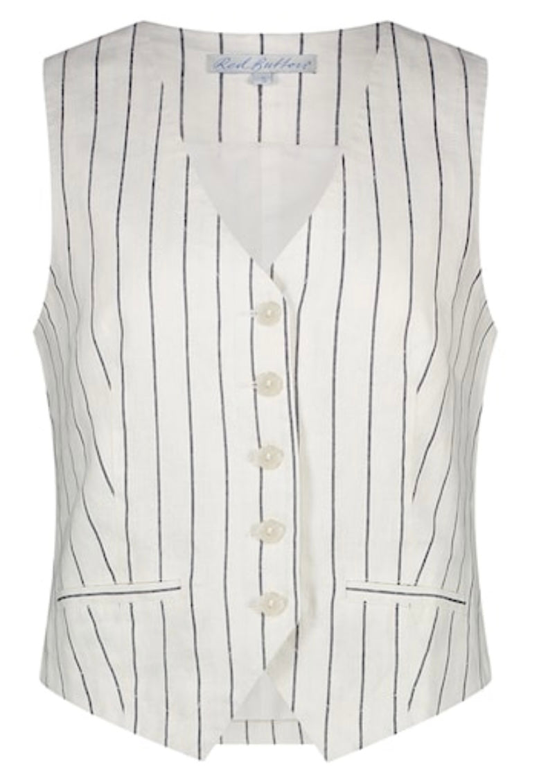 Pinstripe Waistcoat - Navy