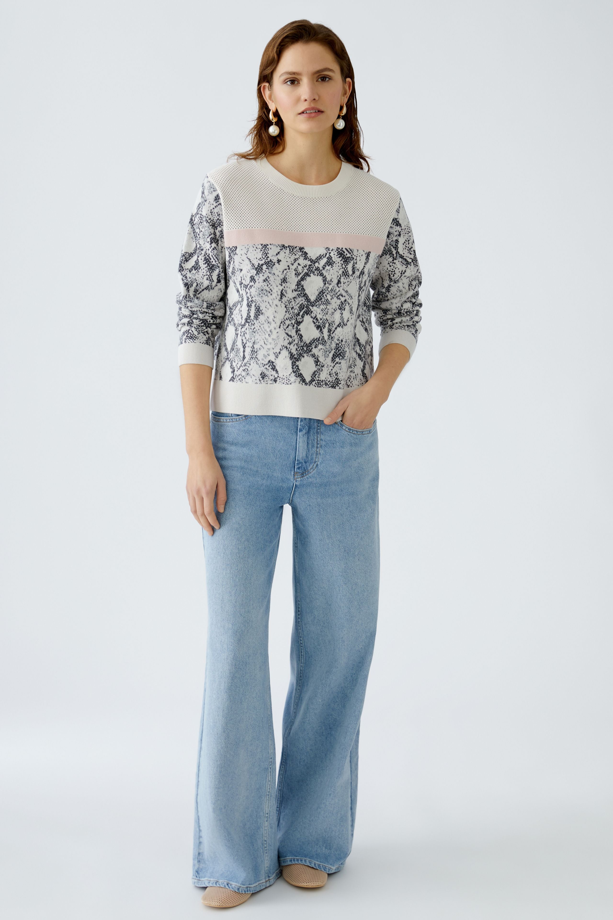 Long Sleeve Jumper - Snake Skin