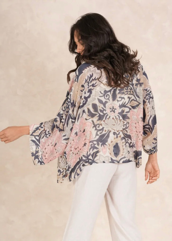 Block Kimono - Taupe