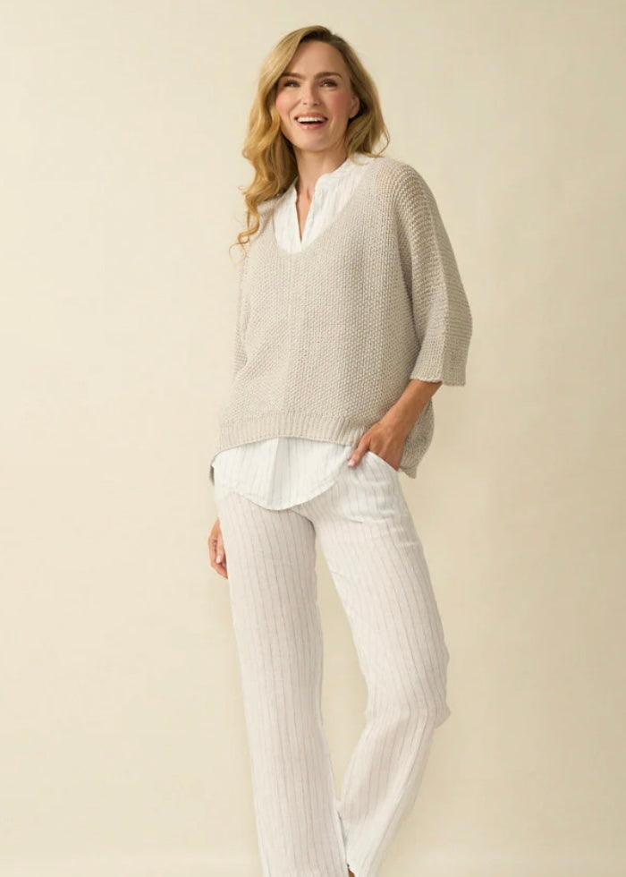 Oversized Knit Jumper - Beige