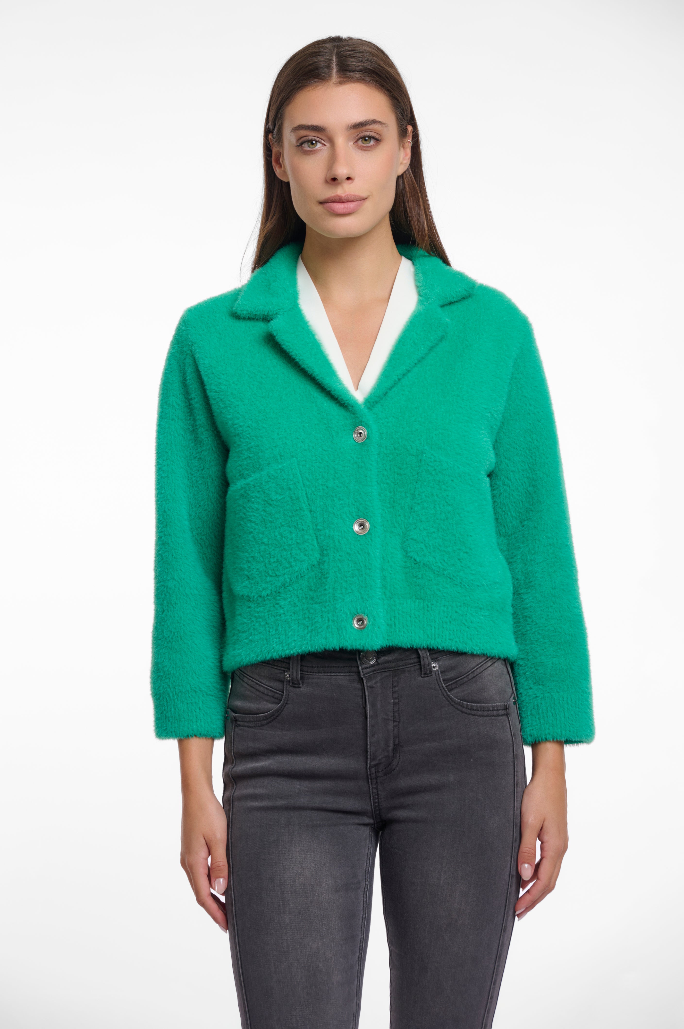 Norah Collared Cardigan - Green