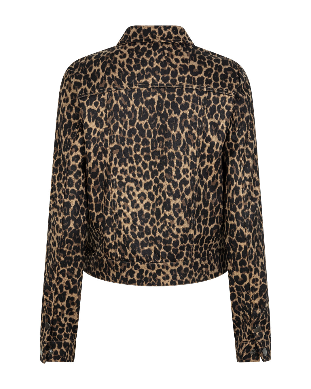 Denim Leopard Print Jacket - Animal Print