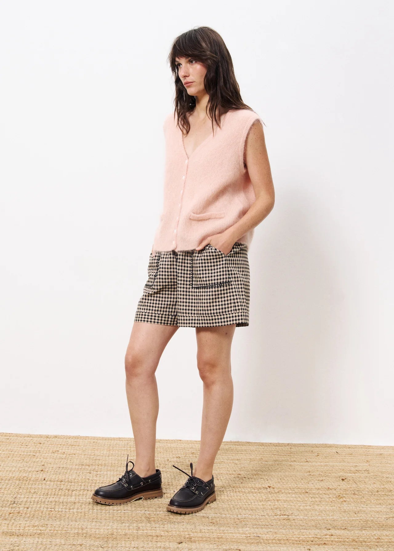 Meliza Knitted Waistcoat - Pink