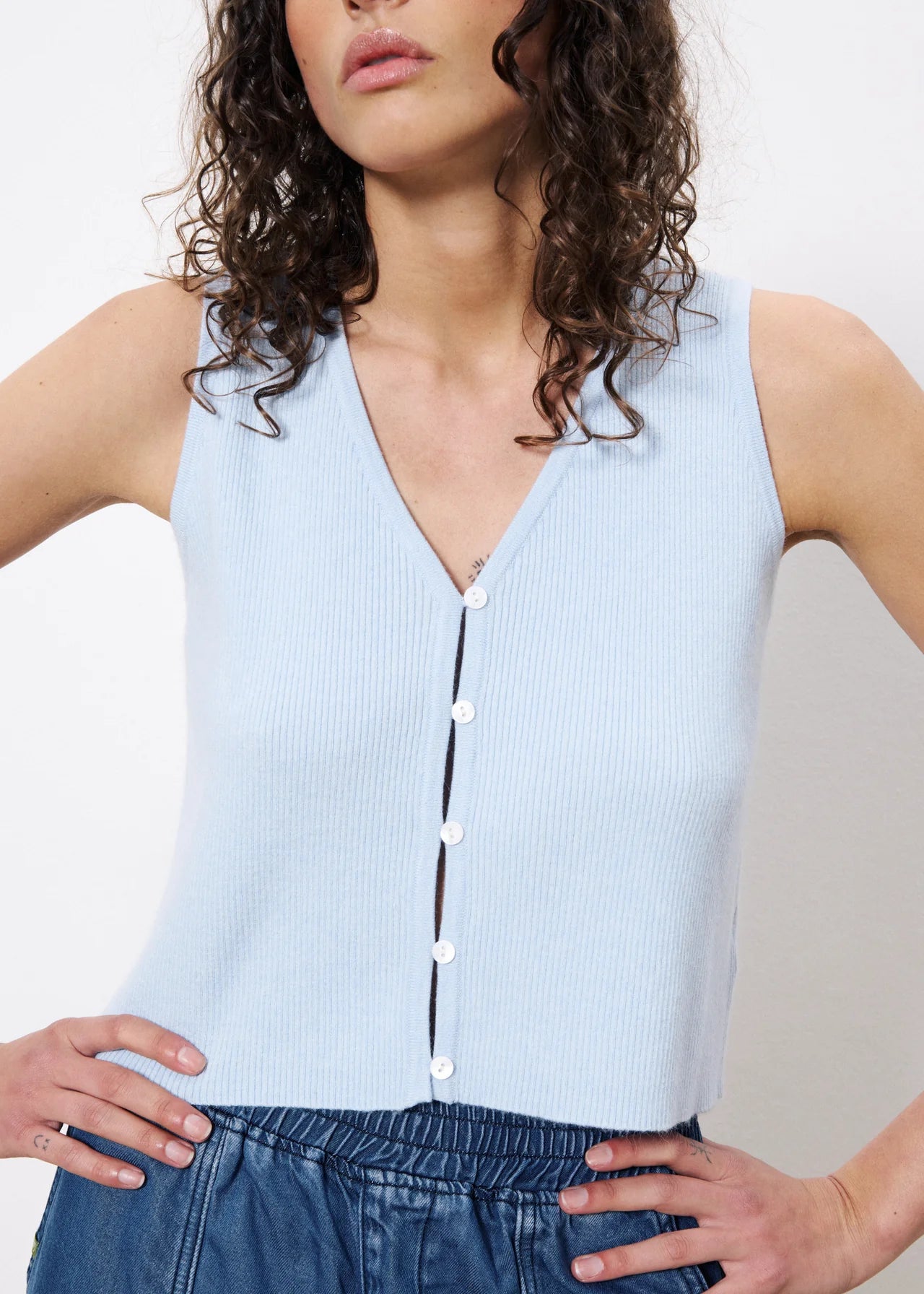 Maurane Top - Light Blue