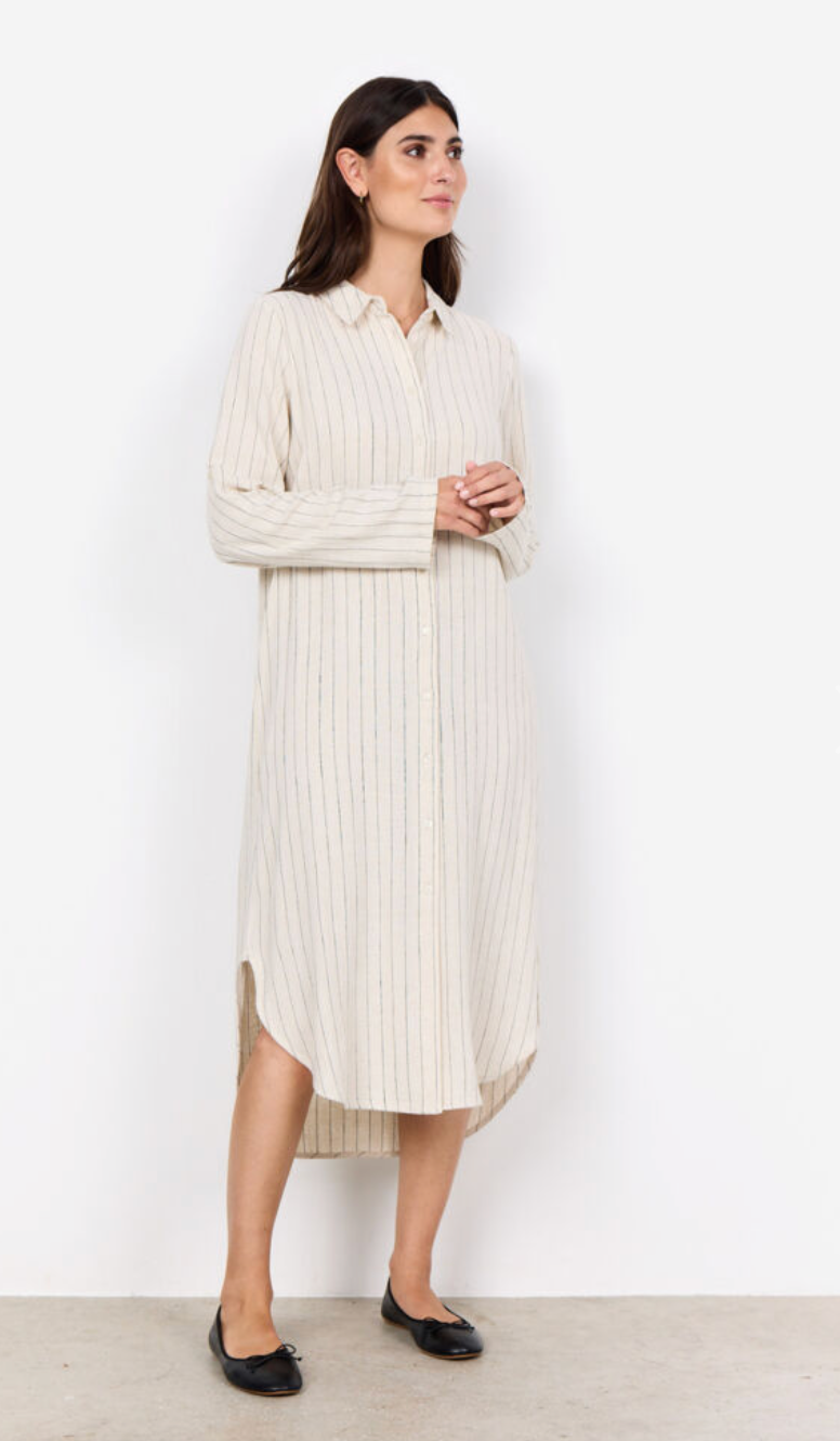 Poula Shirt Dress - Cream