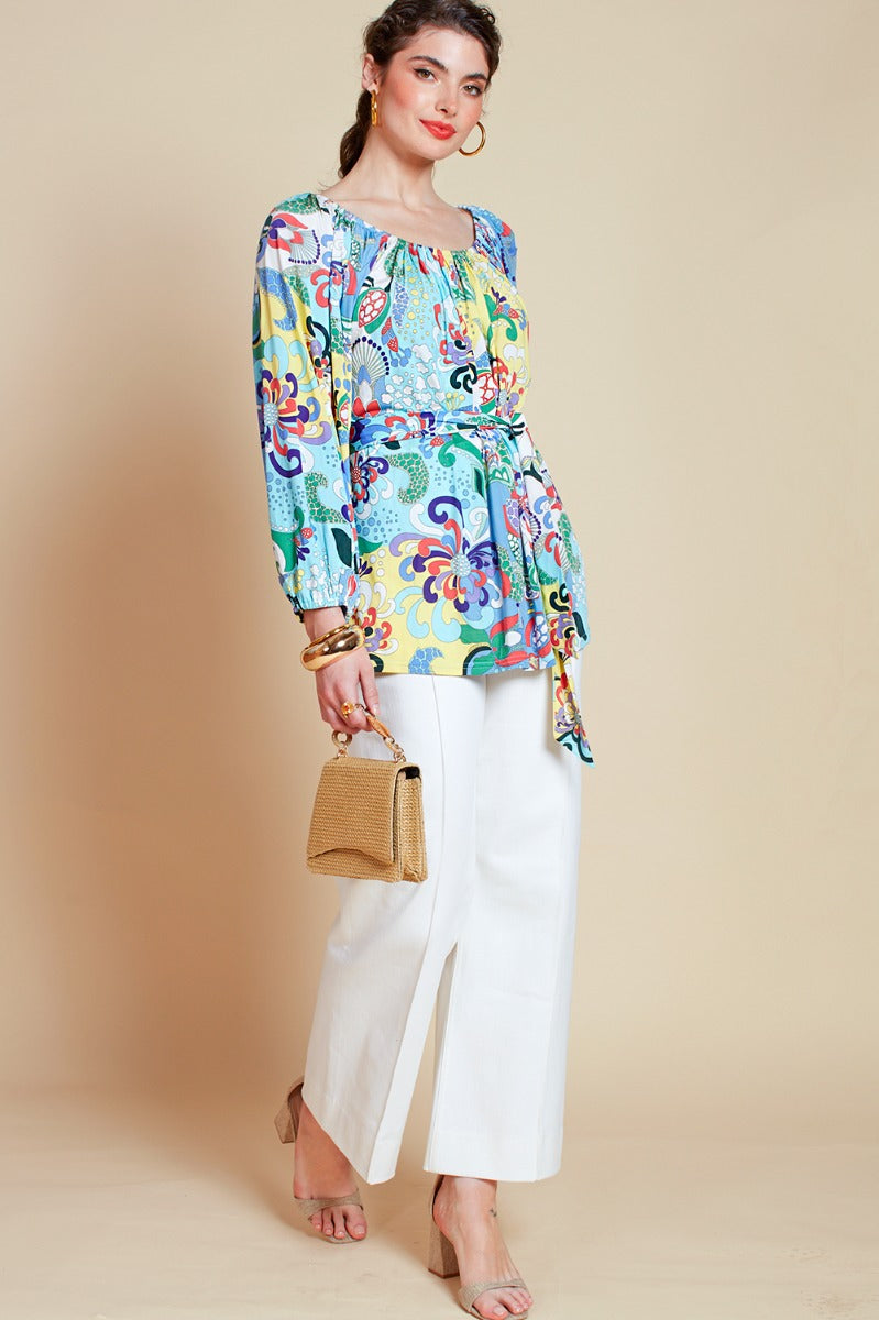 Brigitte Top - Blue Multi