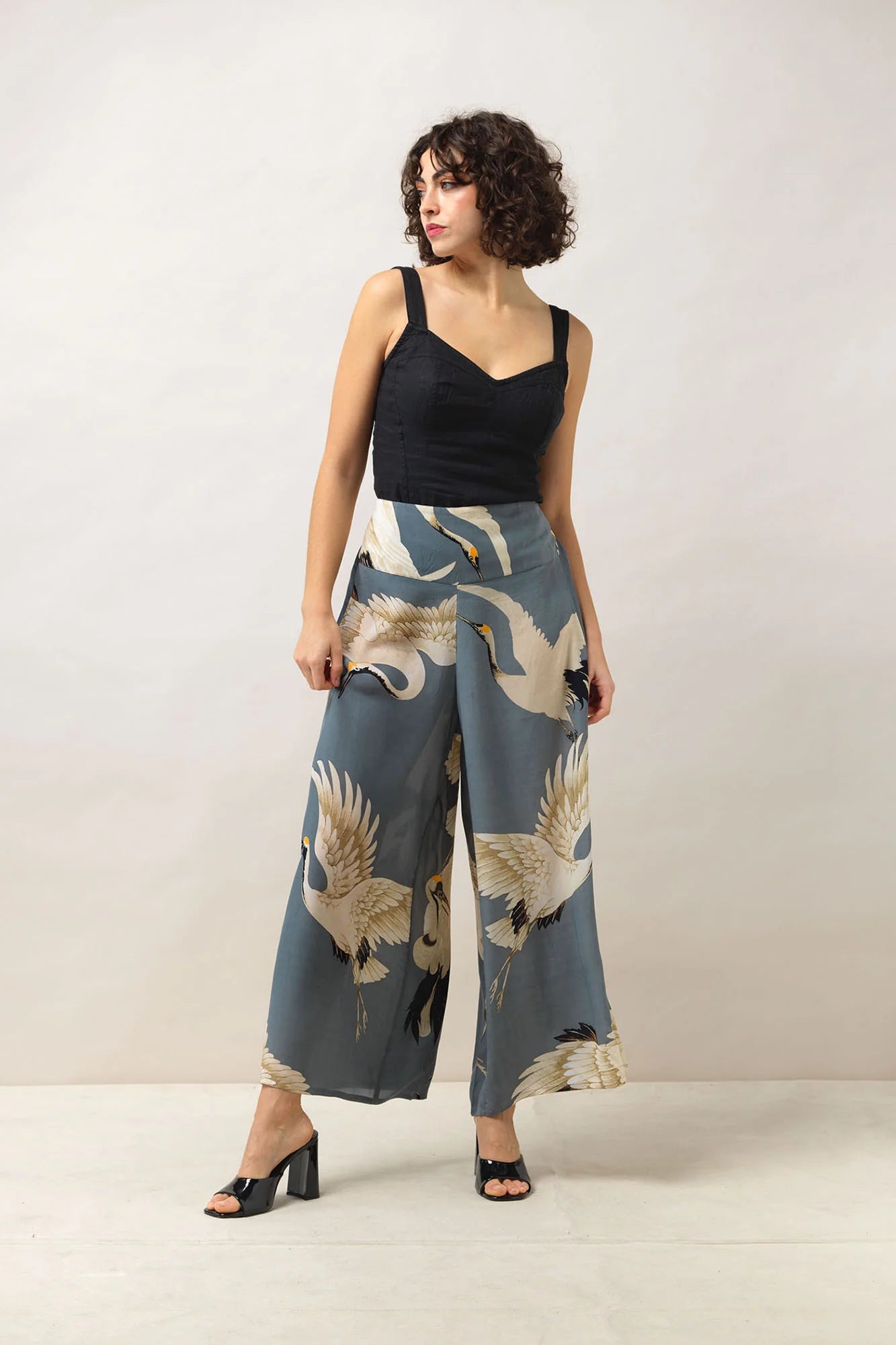Palazzo Pants - Stork Slate