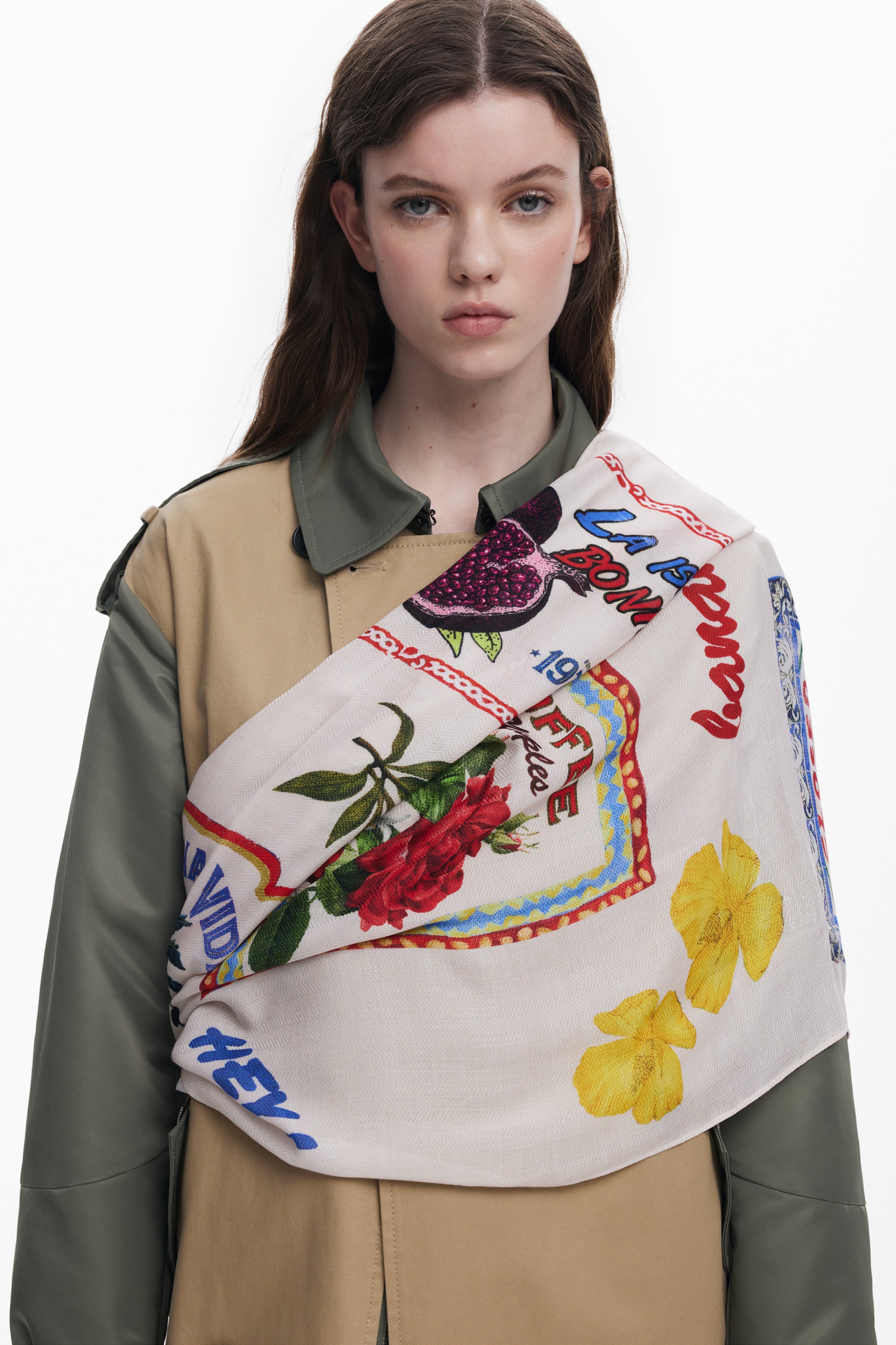 Scarf - White/Multi