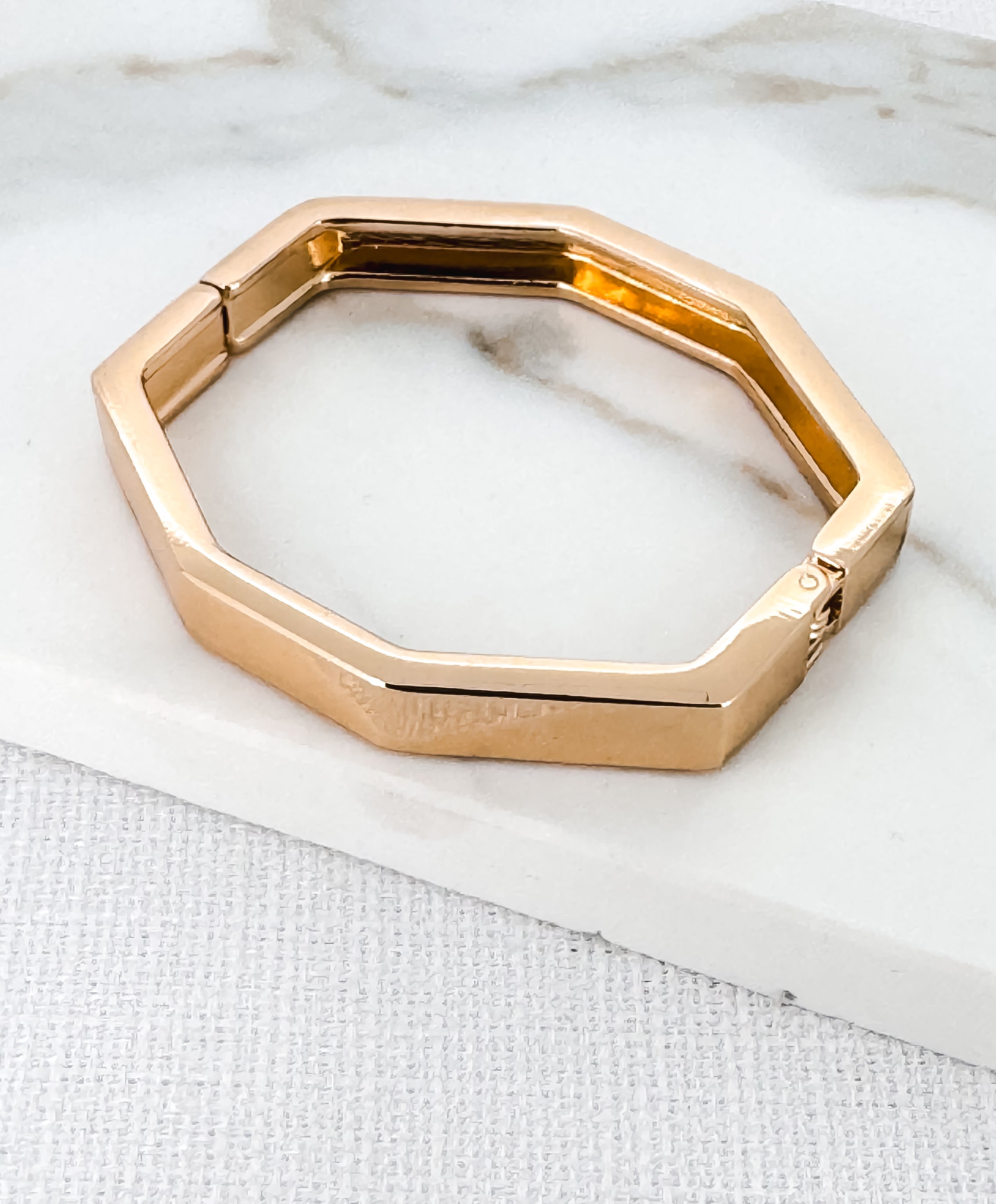 Hexagon Bracelet in Gold
