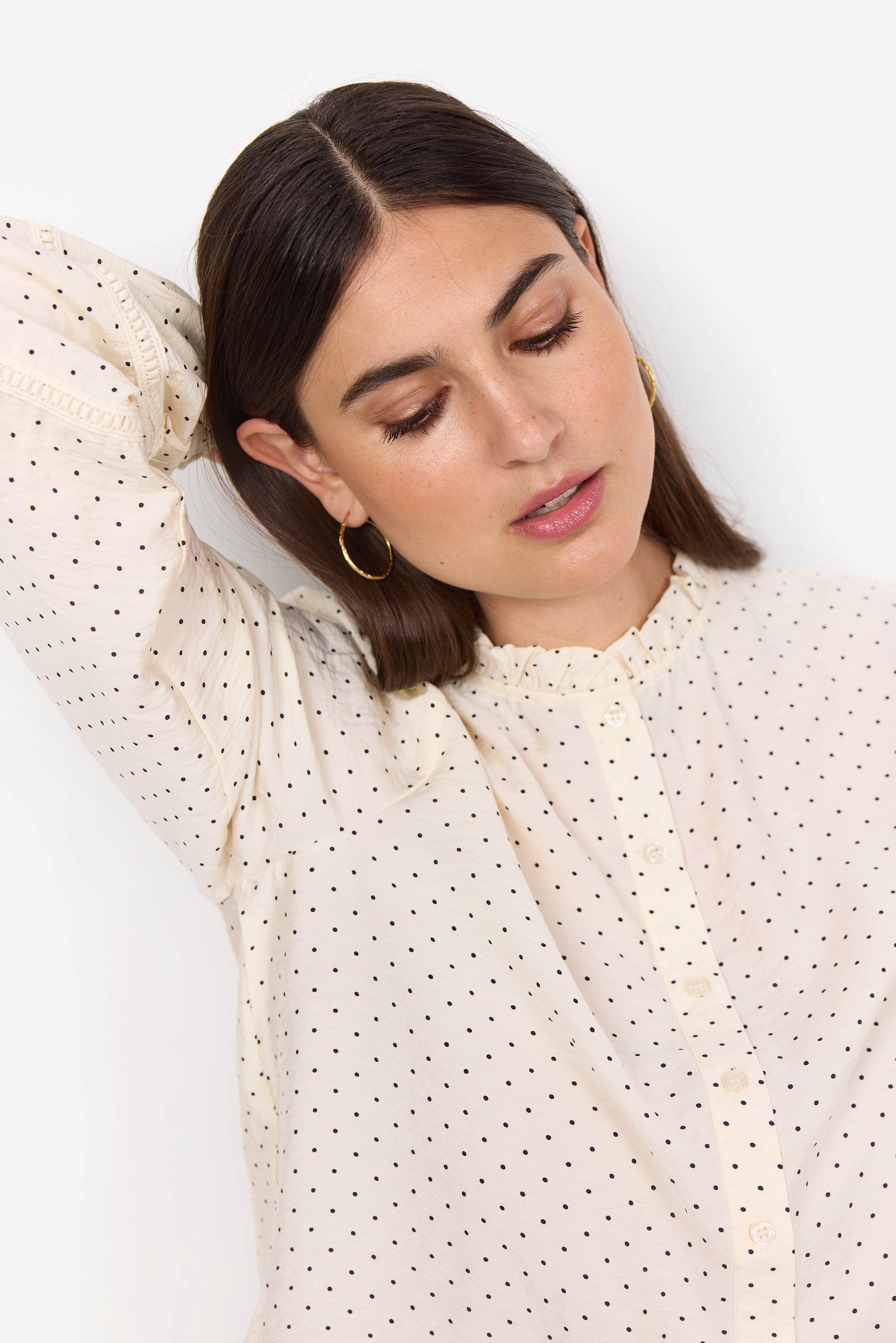 Orit Blouse - Cream Spot