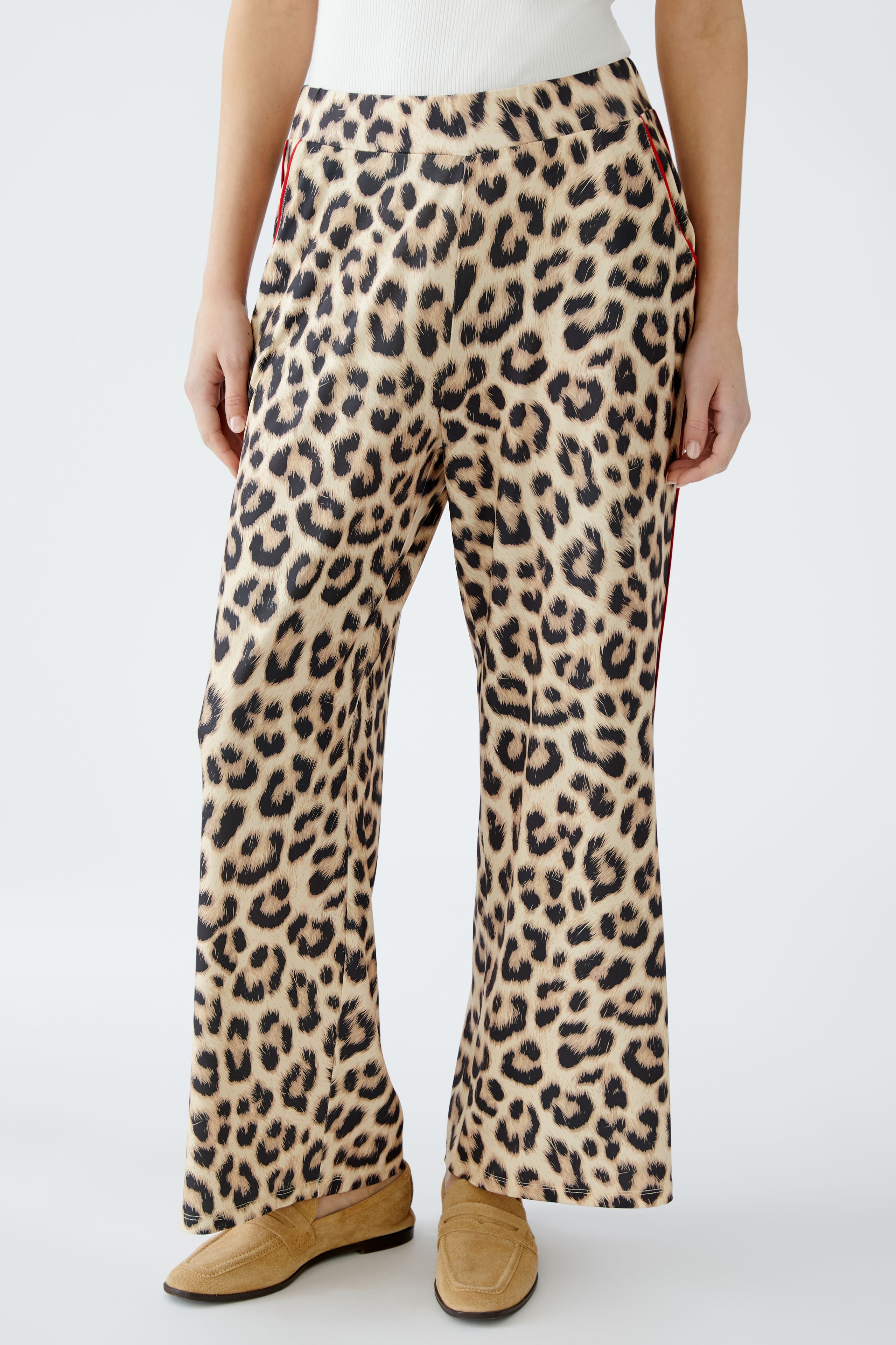 Wide Leg Trousers - Leopard Print