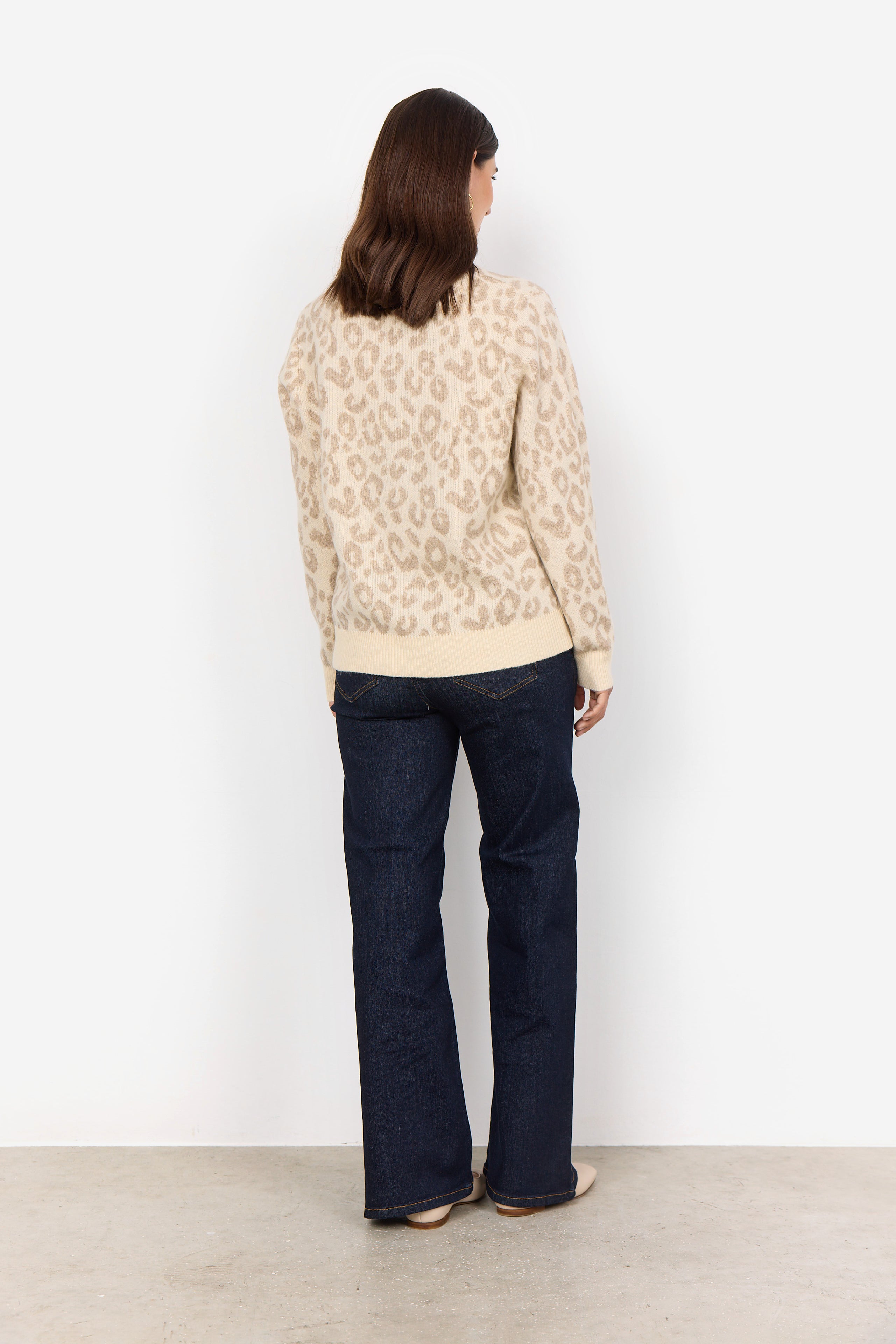 Ine Jumper - Cream Animal Print