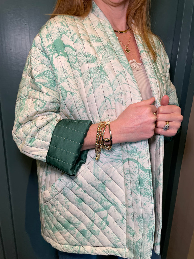 Quilted Jacket in Mint