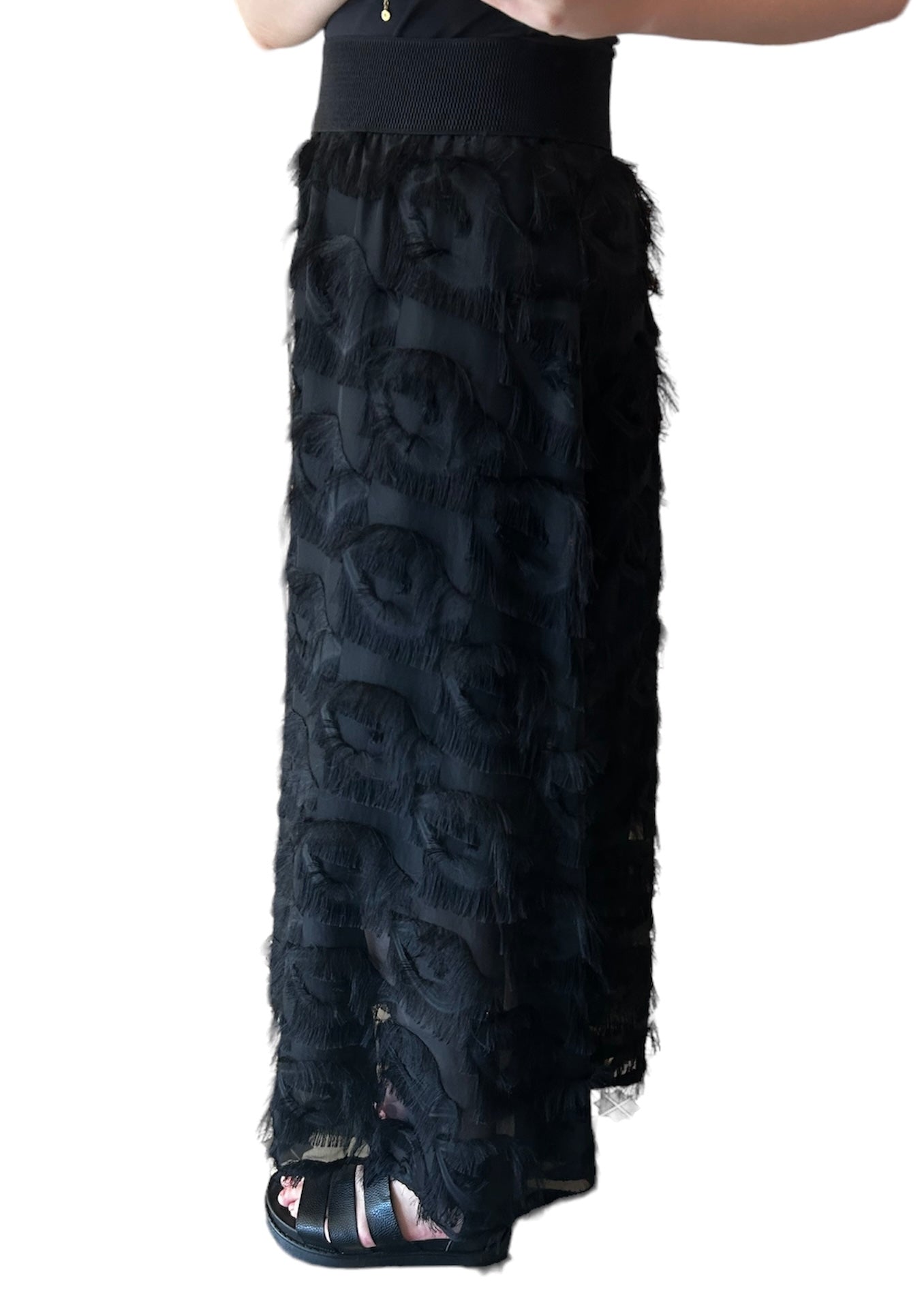 Fringed Skirt - Black