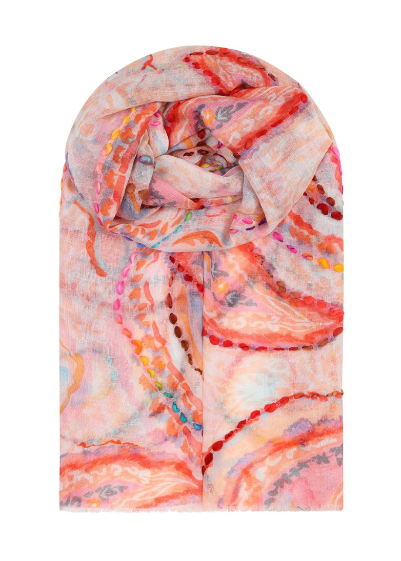 Paisley Scarf in Pink